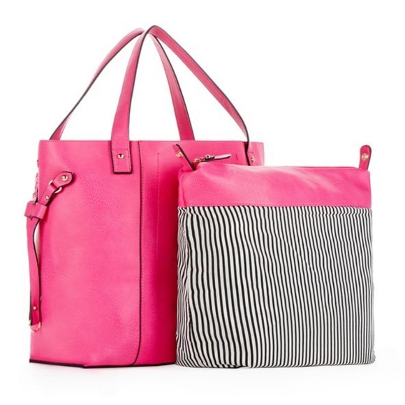Just fab fuchsia, pink tote bag with extra removable bag from inside - Picture 1 of 17